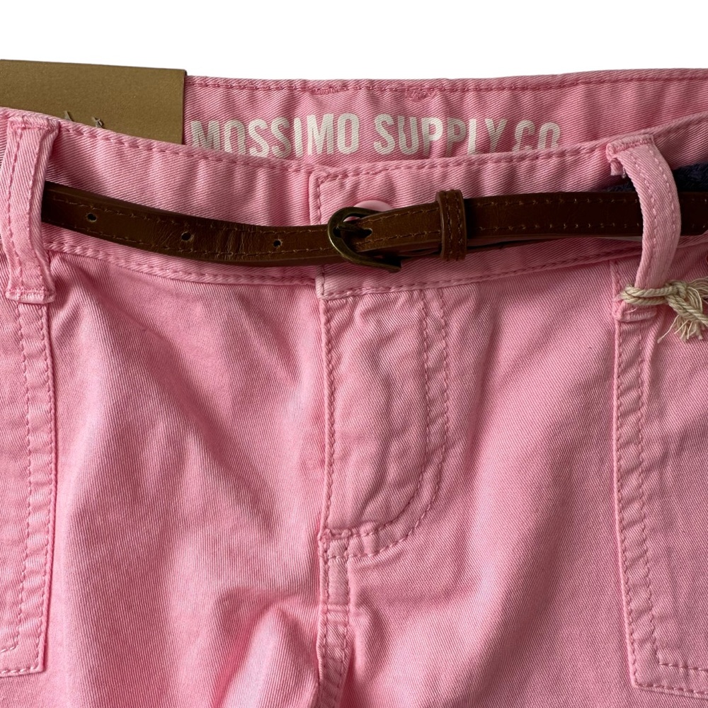 Mossimo Supply Co. Y2K Low Rise Belted Rosato Pink Shorts Junior’s Size 9 - Picture 5 of 9